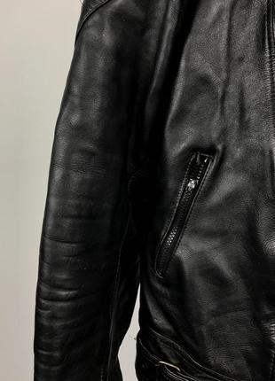 Кожанная байкерская куртка jts sporting leatherwear vintage harley avirex alpha10 фото