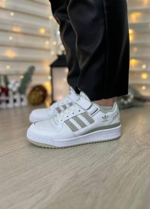 Кроссовки adidas forum white\olive (39)