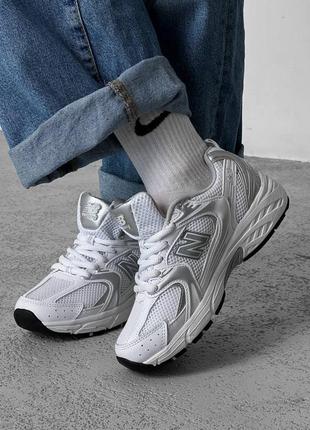 New balance 530 white silver, кросівки, кроссовки