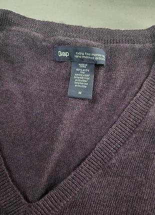 Gap чоловічий пуловер фіолетовий  мерінос6 фото