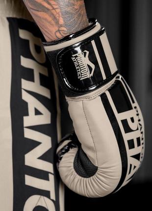 Боксерські рукавиці phantom apex sand 10 унцій (капа в подарунок)6 фото