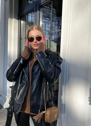 Косуха оверсайз куртка шкіряна zara xs 34