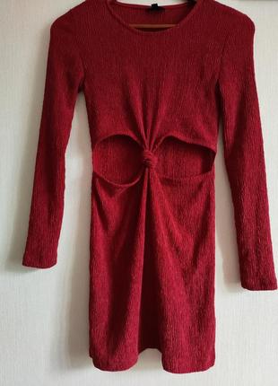 Ефектна сукня з розрізами та вузлом topshop