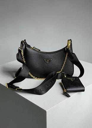 Жіноча сумка re-edition 2005 saffiano leather bag преміум якості