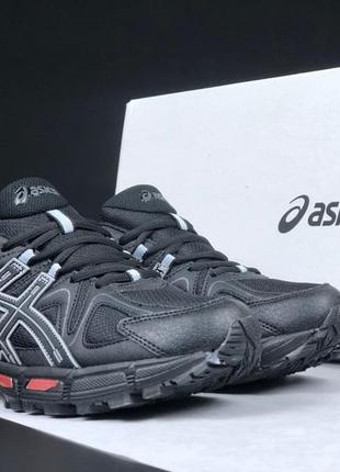 Чорні чоловічі кросівки asics gel kahana 8 демісезонні/чоловічі кросівки весна-літо/топ кроси для стильних пацанів3 фото