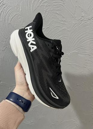 Оригінал ! hoka w clifton 9 black1 фото