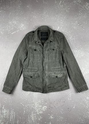 Allsaints мужской льняной пиджак куртка washed
