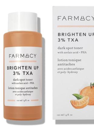 🔥-60%🔥 тоник от пигментных пятен farmacy beauty brighten up 3% txa dark spot toner