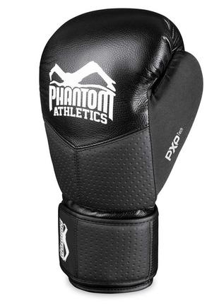 Боксерські рукавиці phantom riot pro black 12 унцій (бинти в подарунок)2 фото