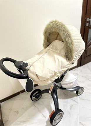 Зимний комплект текстиля на коляску stokke xplory2 фото