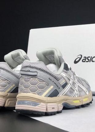 Чоловічі кросівки asics gel kahana 8 сірі з білим2 фото