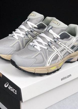 Чоловічі кросівки asics gel kahana 8 сірі з білим3 фото