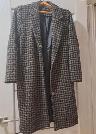 Пальто в гусячу лапку