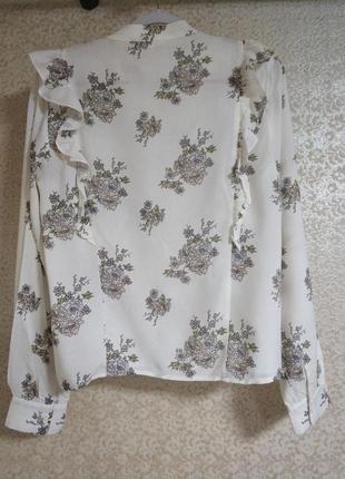 H&m неймовірна блуза блузка сорочка квітковий принт рюші бренд h&m, р.102 фото