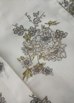 H&m неймовірна блуза блузка сорочка квітковий принт рюші бренд h&m, р.106 фото