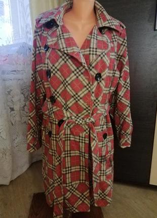 Плащ в клетку 48-50 4