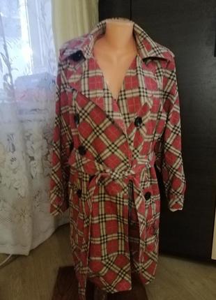 Плащ в клетку 48-50