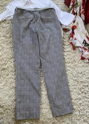 Стильные комфортные коттоновые штаны в клетку ,h&m,p.44-467 фото