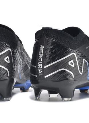 Бутси nike air zoom mercurial vapor xv fg чорні найк вапор чорного кольору футбольне взуття з шипами для гри у футбол9 фото