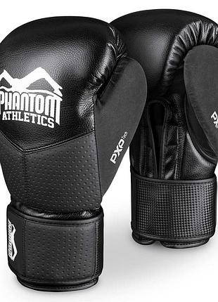 Боксерські рукавиці phantom riot pro black 16 унцій (бинти в подарунок)