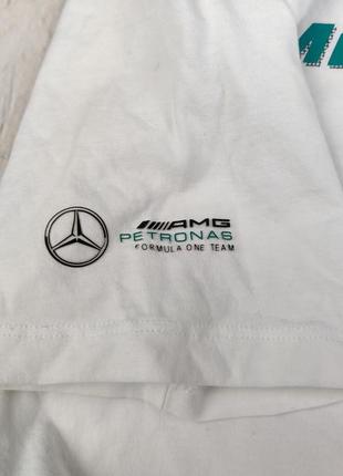 Футболка белая команды формула один мерседес formula one mercedes petronas amg5 фото