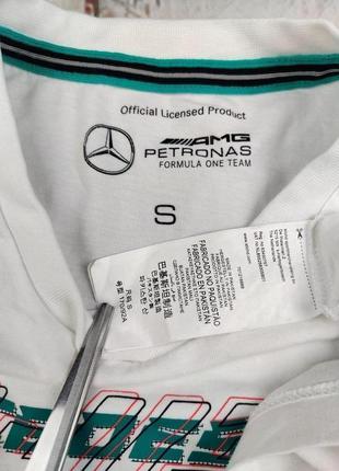 Футболка белая команды формула один мерседес formula one mercedes petronas amg4 фото