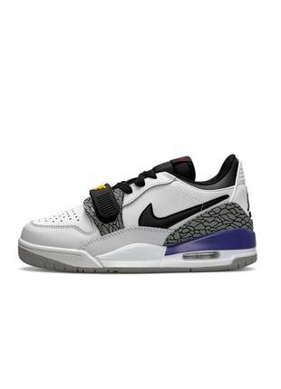 🤩жіночі кросівки nike air jordan legasy 312 low white black purple