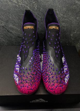 Бутси adidas predator freak fg pink адідас предатор фрік fg рожеві футбольне взуття з шипами10 фото