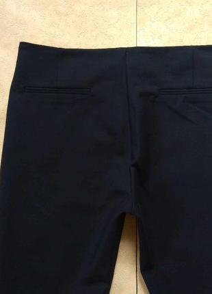 Брендовые коттоновые зауженые брюки штаны скинни с высокой талией zara, 12 pазмер.4 фото