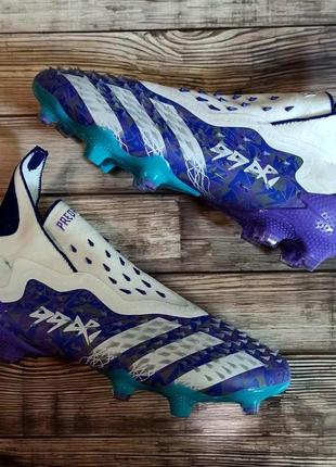 Бутси adidas predator freak fg purple адідас предатор фрік fg фіолетові футбольне взуття з шипами3 фото