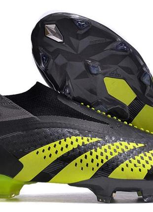 Бутси adidas predator accuracy fg grass адідас предатор аккуретсі fg зелені футбольне взуття з шипами зеленого кольору унісекс8 фото