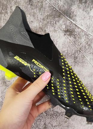 Бутси adidas predator accuracy fg grass адідас предатор аккуретсі fg зелені футбольне взуття з шипами зеленого кольору унісекс10 фото