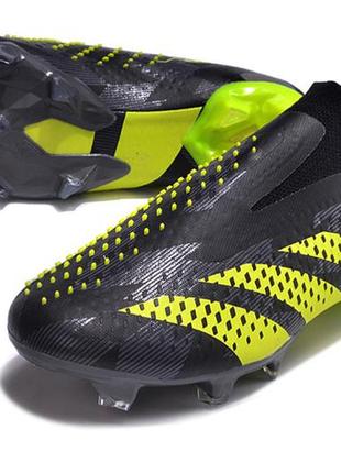 Бутси adidas predator accuracy fg grass адідас предатор аккуретсі fg зелені футбольне взуття з шипами зеленого кольору унісекс7 фото