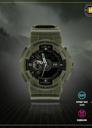 M-tac часы sport olive оливковые спортивные часы зелёного цвета стильные часы для мужчин зелёные хаки