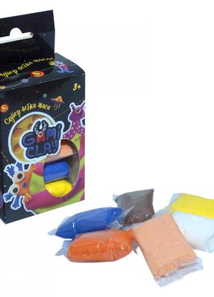 Набір маси для ліплення 71504 "gumi clay - 6 кольорів по 10 гр.", в кор-ці 15-7,3-4,5 см, шт