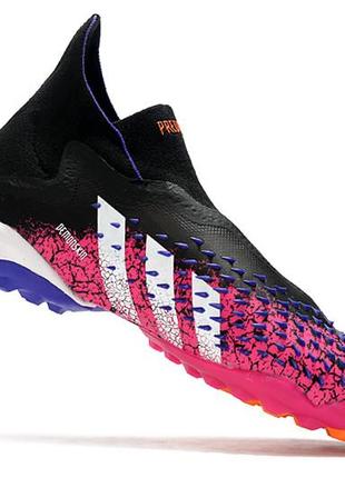 Сороконіжки adidas predator freak ft pink адідас предатор фрік ft рожеві футбольне взуття  дитячі сороконіжки6 фото