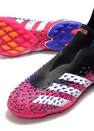 Сороконіжки adidas predator freak ft pink адідас предатор фрік ft рожеві футбольне взуття  дитячі сороконіжки3 фото