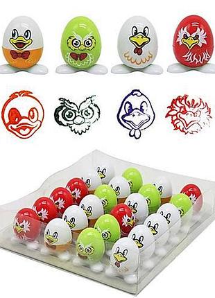 Штампи дитячі "пташки", 4 види, в дісплеї/24/, шт