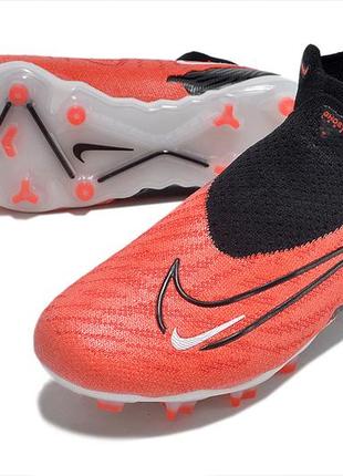 Бутсы nike phantom gx fg orange найк фантом gx fg оранжевые футбольная обувь с шипами для игры в футбол9 фото