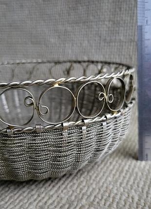 Цукерниця плетена, мельхіор, срср.