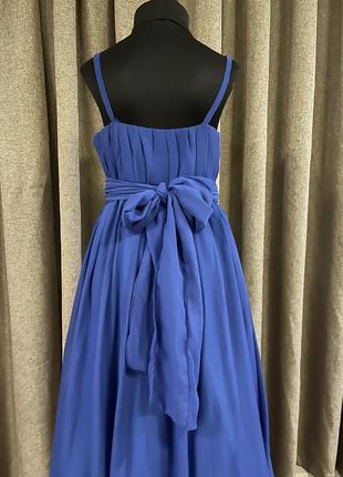 Платье, синее, на выпускной.4 фото