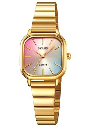 Жіночий класичний наручний годинник зі сталевим браслетом skmei 2190 gd