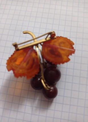 Янтарь, янтарная брошка2, виноград темний3 фото