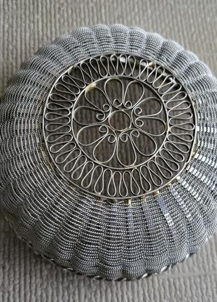 Цукерниця плетена, мельхіор, срср.