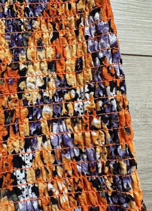Летняя короткая юбка из тканого материала с вафельной резинкой сверху h&m6 фото