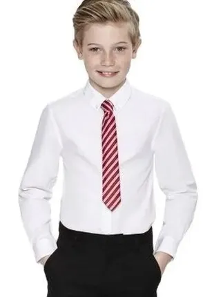 Біла сорочка для хлопчика шкільна з довгим рукавом f&f , розмір 12-13 років