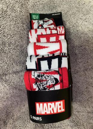 Крутий набір з 5 пар шкарпеток марвел, 5pk marvel socks5 фото