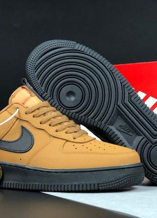 Чоловічі кросівки nike air force 1 low limited найк форс гірчичного кольору