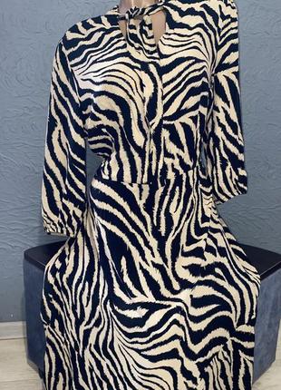Платье зебра свободного края шикарна сукня f&f2 фото
