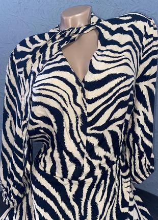 Платье зебра свободного края шикарна сукня f&f3 фото